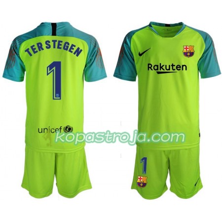 Billiga Fotbollströjor FC Barcelona TER STEGEN 1 Målvakt Barn Hemma tröja 2019/20 Kortärmad